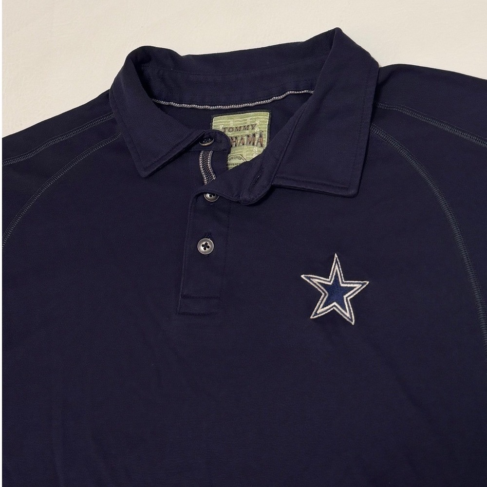 Tommy Bahama Dallas Cowboys Mens XL Navy Blue Embroidered Star Polo Shirt NFL